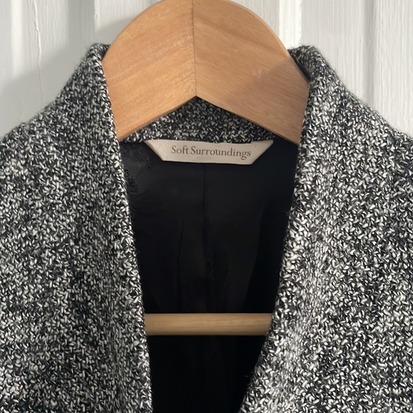 Soft Surroundings St James Gray Knit Open Front Blazer - Picture 3 of 11